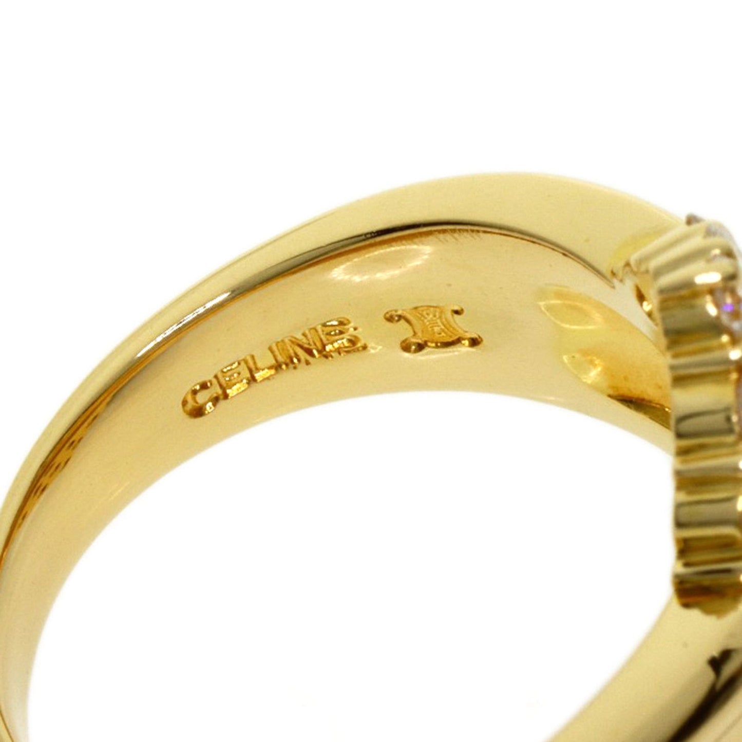 Celine diamond ring K18 yellow gold Ladies
