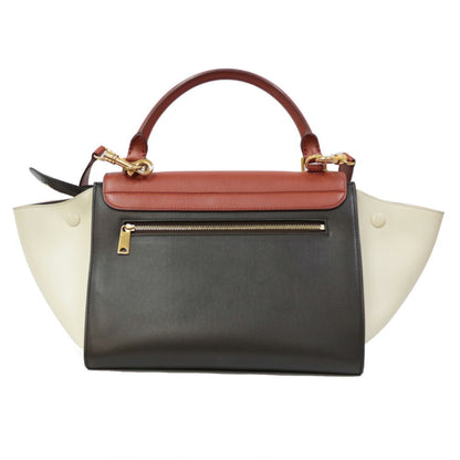 Celine Handbag Trappers Bag Shoulder Multicolor Brown Ladies