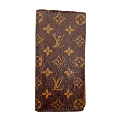 LOUIS VUITTON Portefeuille Brazza Monogram M66540 SR2099 Bifold Long Wallet Brown Men's Women's