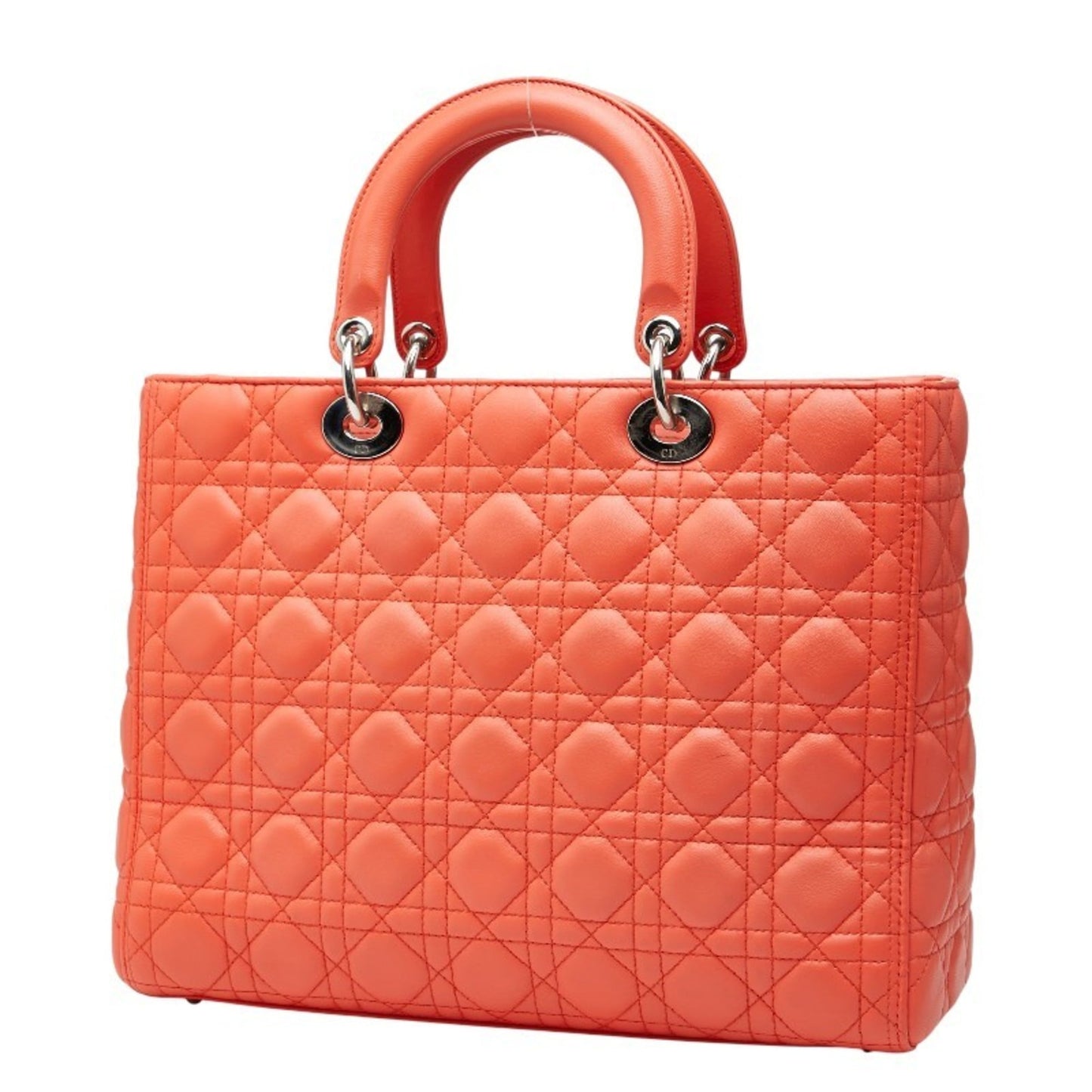 Christian Dior Orange Leather Handbag Shoulder Bag ()