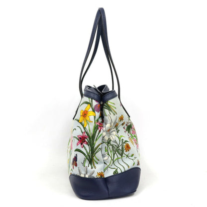 Gucci Shoulder Bag Flora Tote Day 50th Anniversary Blue Ladies