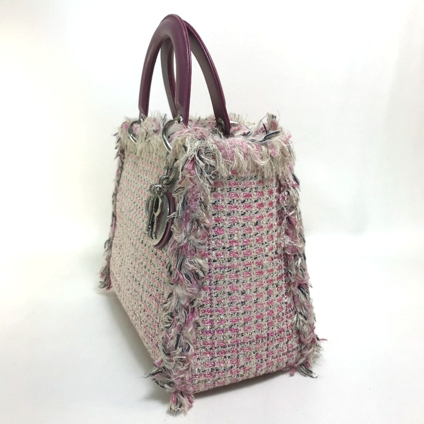Christian Dior Pink Tweed Handbag ()
