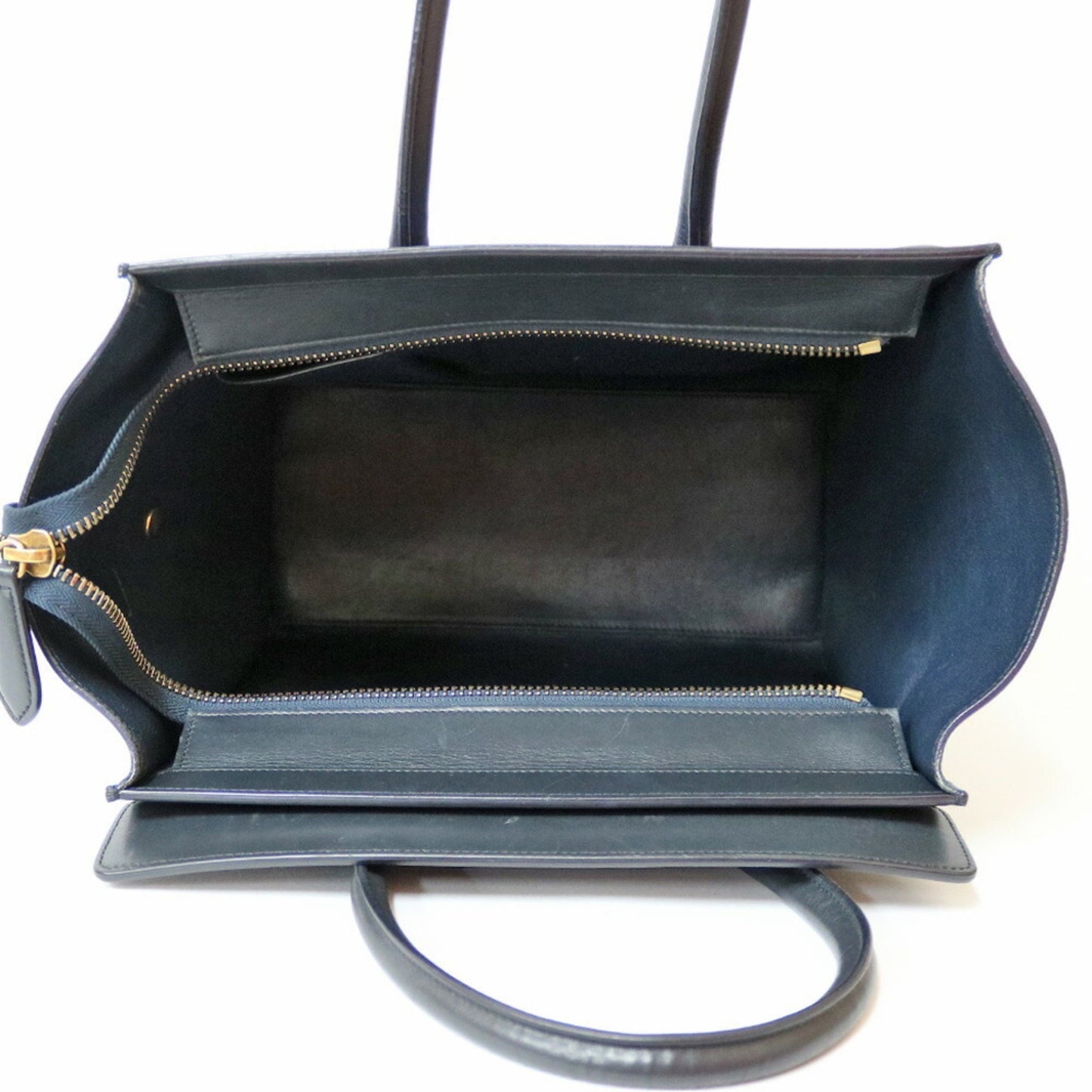 Celine Luggage Micro Handbag Blue Ladies