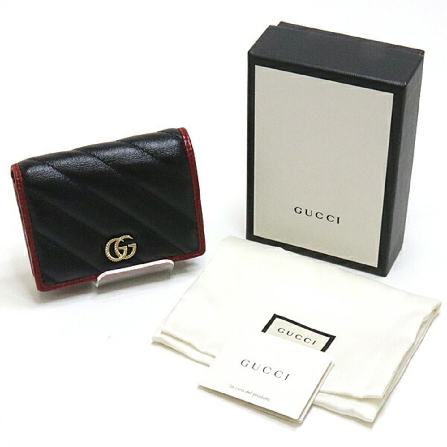 Gucci GG Marmont bi-fold wallet 573811 calf leather black