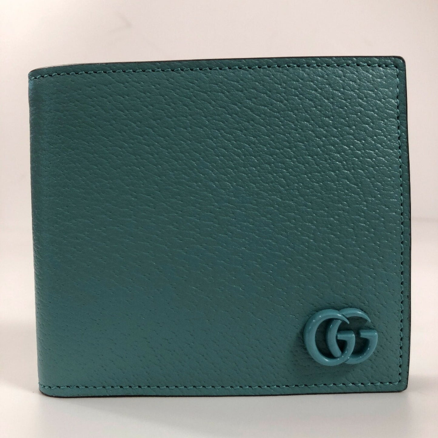 Gucci Folio Wallet GG Marmont Coin 428725 Leather Blue Ladies Gucci