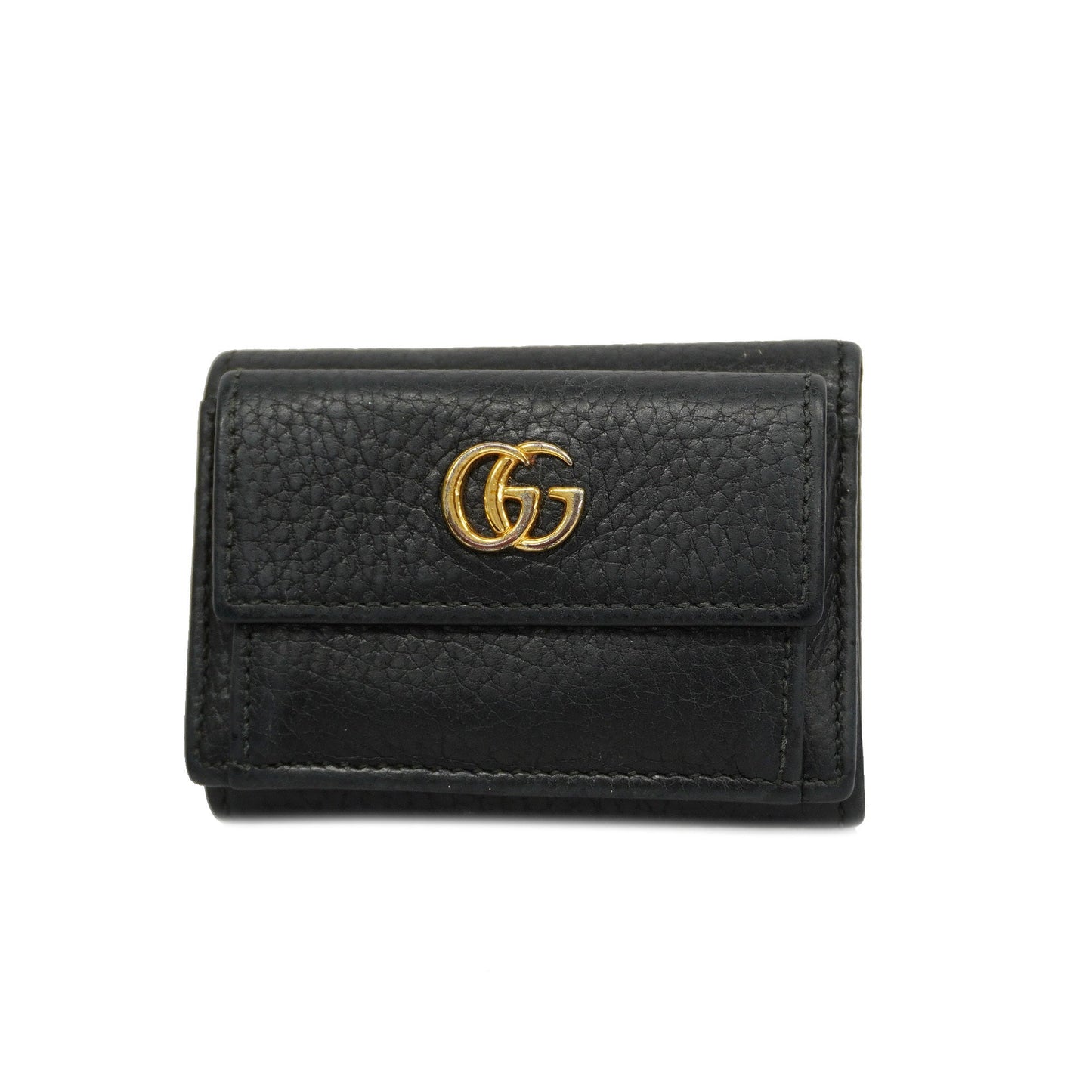 GUCCI  GG Marmont Gold Hardware 523277 Women's Leather Wallet [tri-fold]