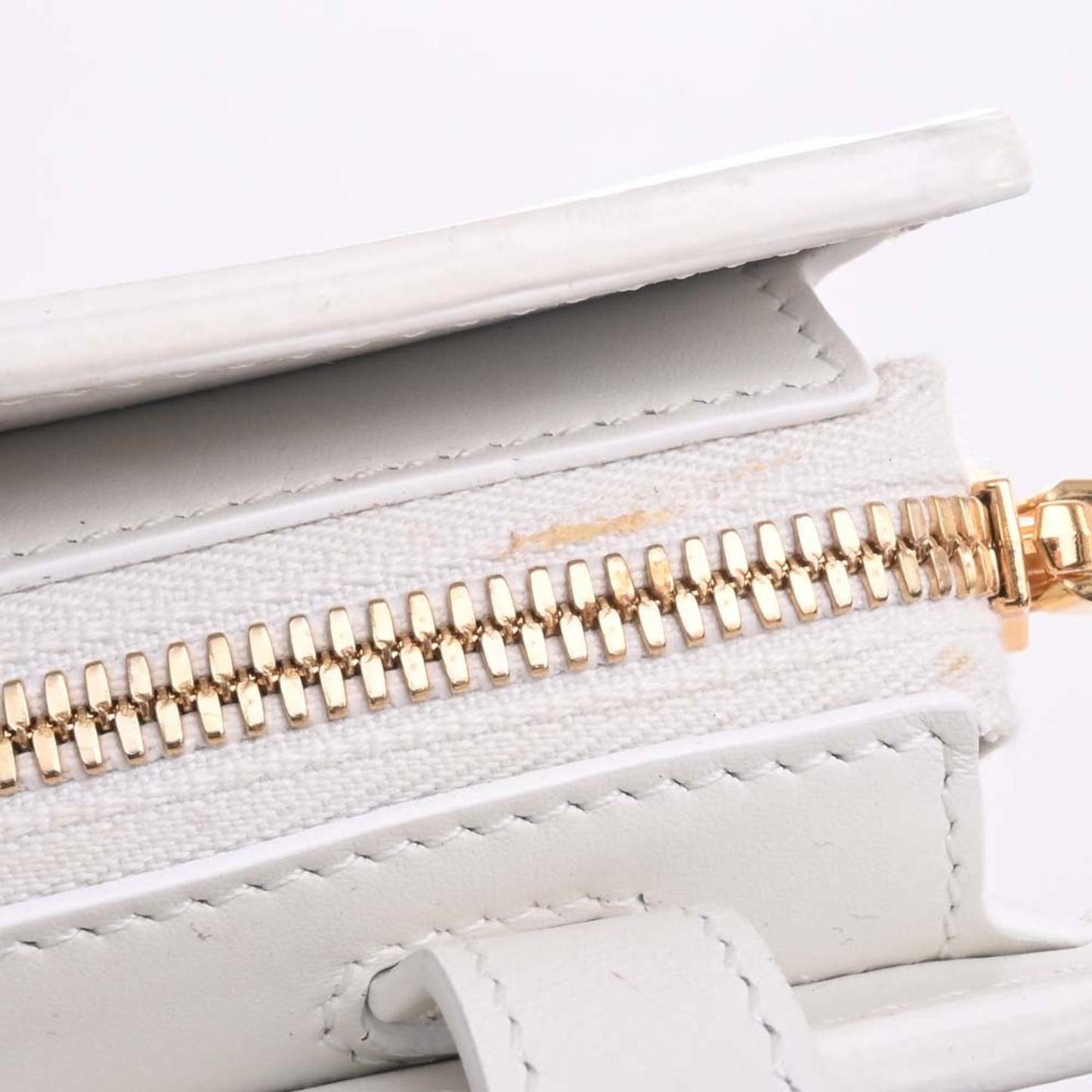 Celine Leather Triomphe Teen Hippo de France Shoulder Bag 191992CAA White Ladies