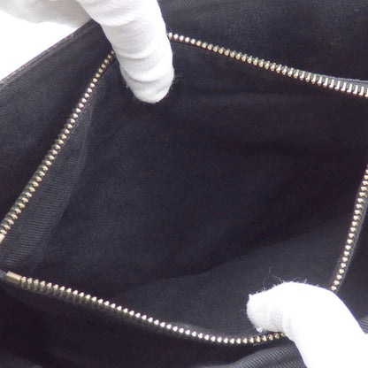 Celine Handbag Macadam Women's Black Brown PVC Leather