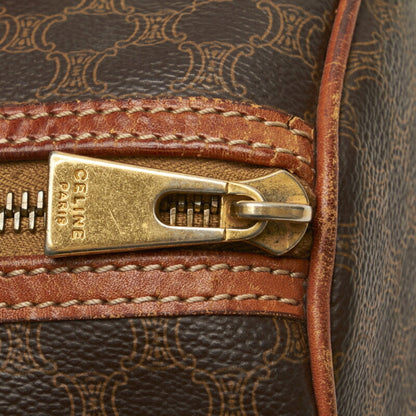 Celine Macadam Handbag MC96 Brown PVC Leather Ladies