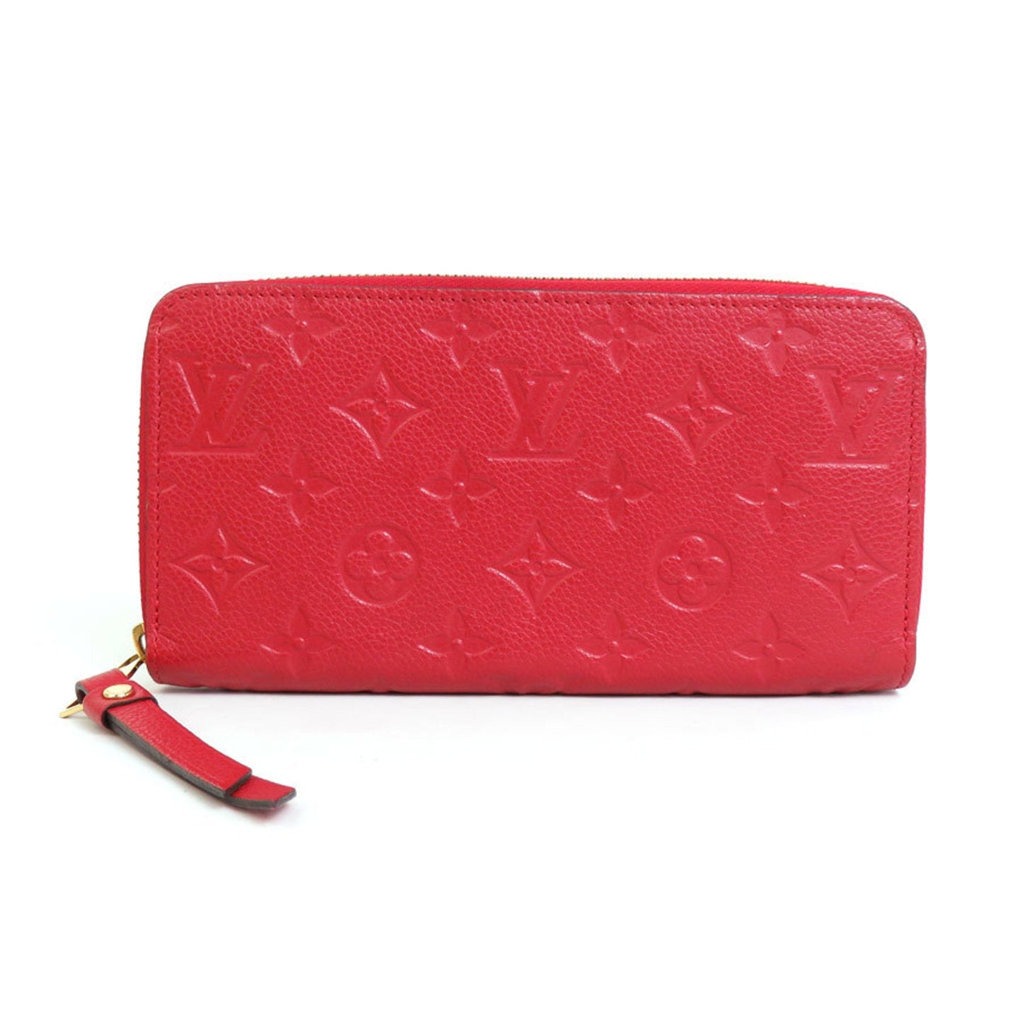 LOUIS VUITTON Round Zipper Long Wallet Monogram Emprene Zippy Scarlet Women's M63691