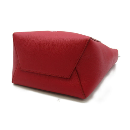 Celine Sangle Bucket Shoulder Bag Red leather
