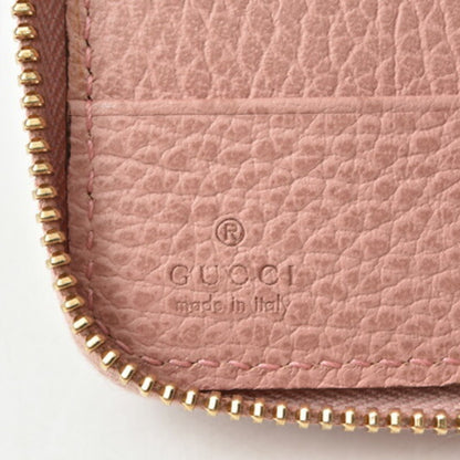 Gucci wallet GUCCI folding swing leather light pink 354497