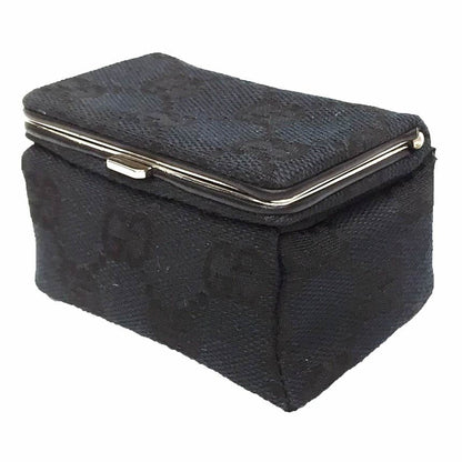Gucci Black Canvas Leather Pouch ()