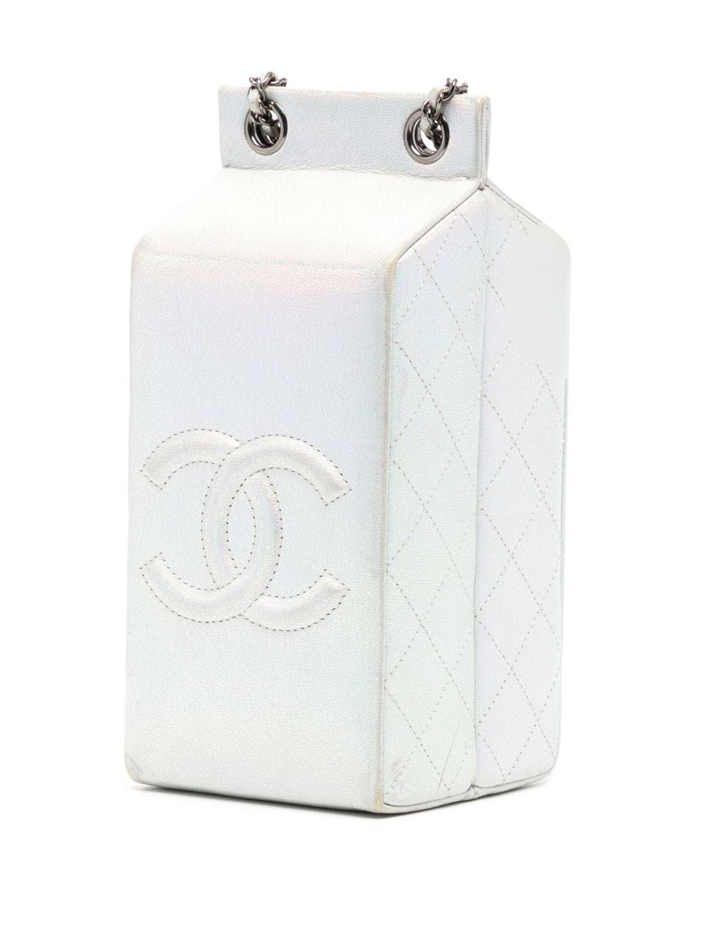 Iridescent Silver Lait de Coco Milk Carton Bag