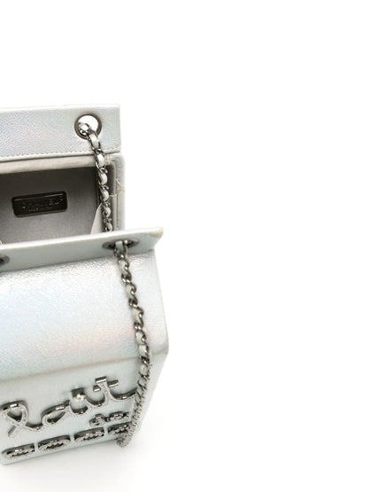 Iridescent Silver Lait De Coco Milk Carton Bag