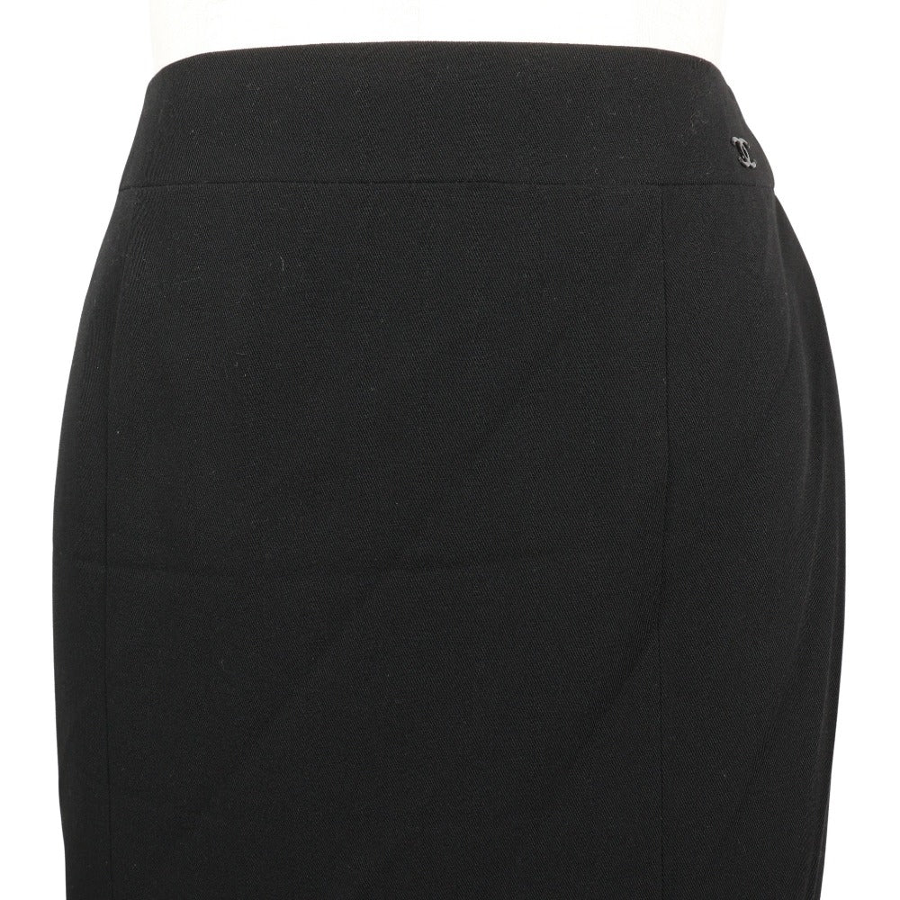 Chanel Wool Skirt Black P24940V08903