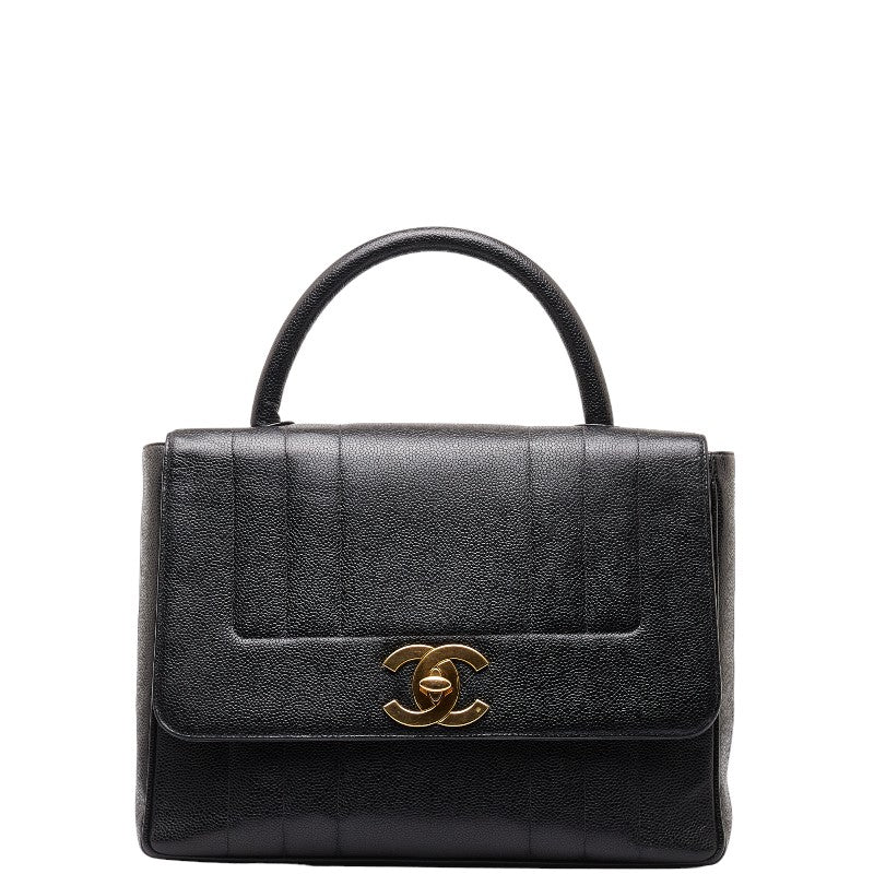 Chanel CC Caviar Mademoiselle Top Handle bag  Leather Handbag in Good condition