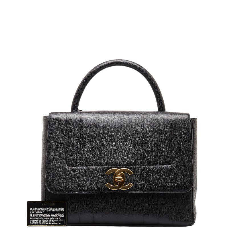 Chanel CC Caviar Mademoiselle Top Handle bag  Leather Handbag in Good condition