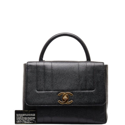 Chanel CC Caviar Mademoiselle Top Handle bag  Leather Handbag in Good condition