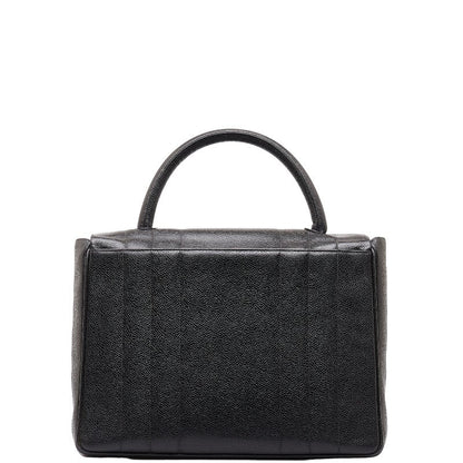 Chanel CC Caviar Mademoiselle Top Handle bag  Leather Handbag in Good condition