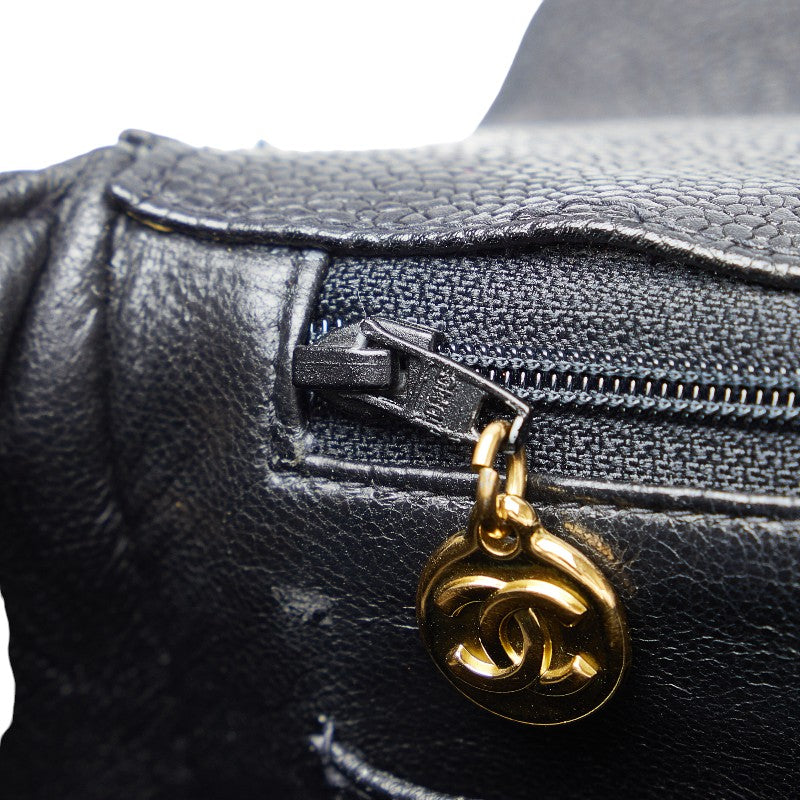 Chanel CC Caviar Mademoiselle Top Handle bag  Leather Handbag in Good condition