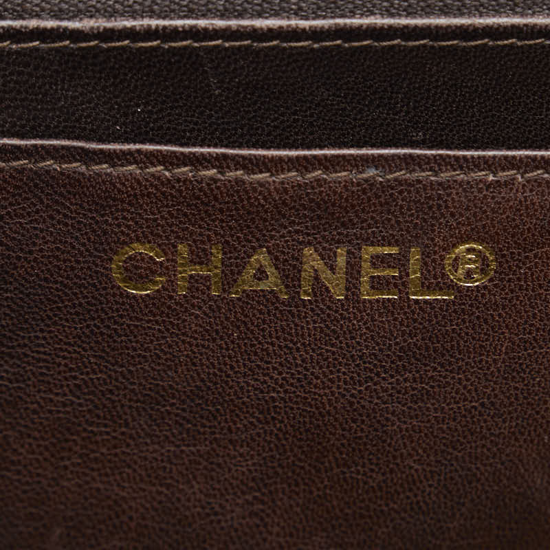 Chanel Leather Embossed Flap Chain Bag  Leather Shoulder Bag in Good condition