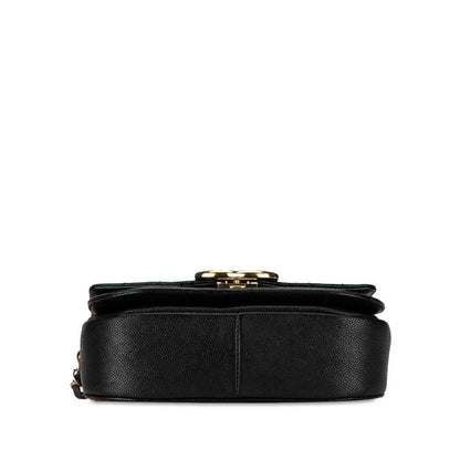 Chanel CC Caviar Top Handle Flap Bag  Leather Shoulder Bag in Good condition