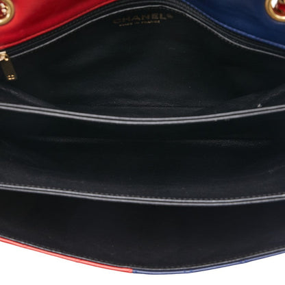 Chanel Colorblock Pagoda Flap Bag Leather Shoulder Bag in Good condition