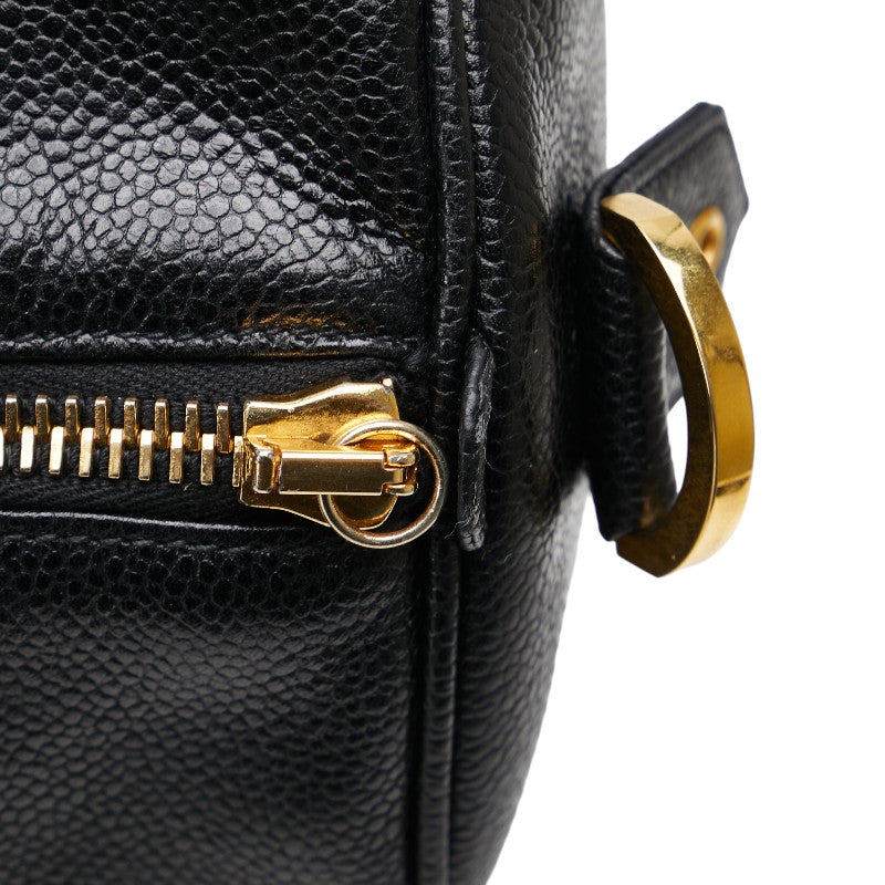 Chanel CC Caviar Travel Bag Leather Travel Bag in Good condition