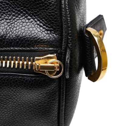 Chanel CC Caviar Travel Bag Leather Travel Bag in Good condition