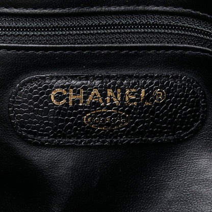 Chanel CC Caviar Travel Bag Leather Travel Bag in Good condition