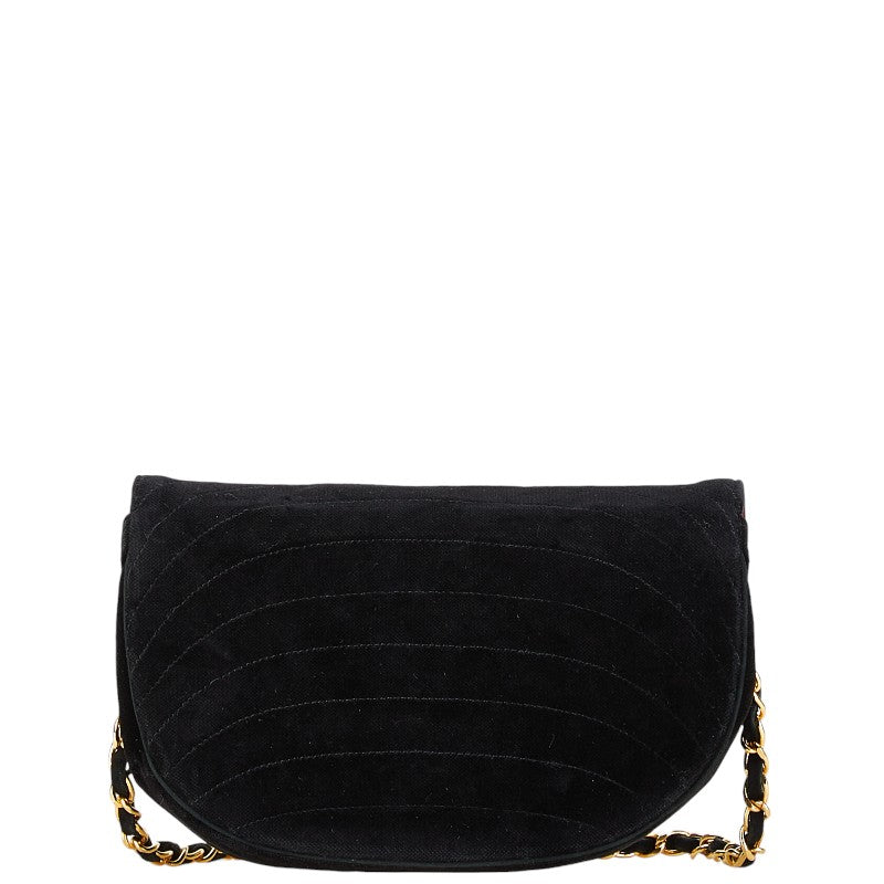 Chanel Half Moon Suede Shoulder Bag
