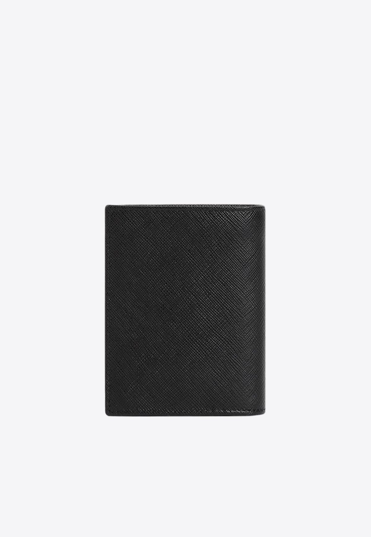 Logo-Plaque Calf Leather Wallet