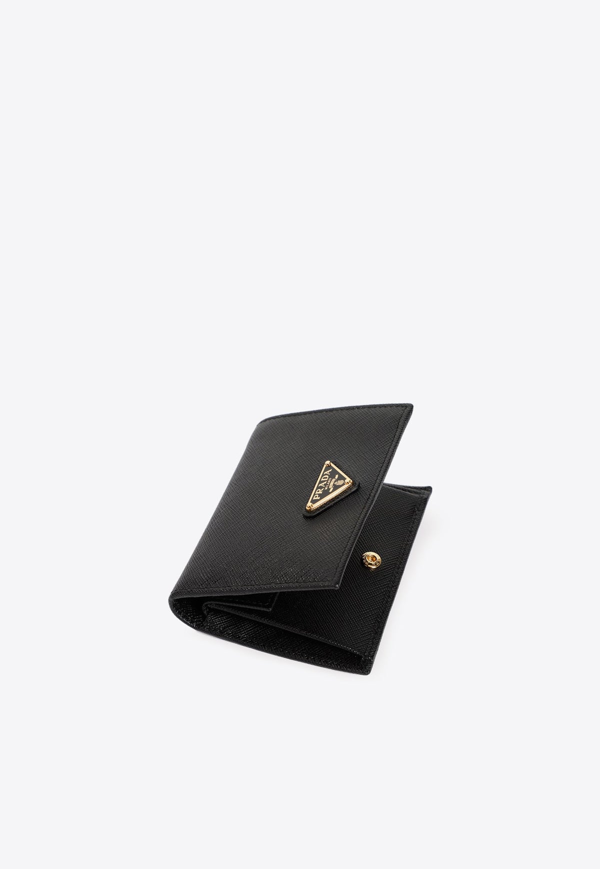 Logo-Plaque Calf Leather Wallet
