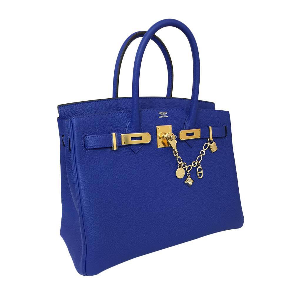 Hermès Birkin 30 Bag Blue Electrique GHW