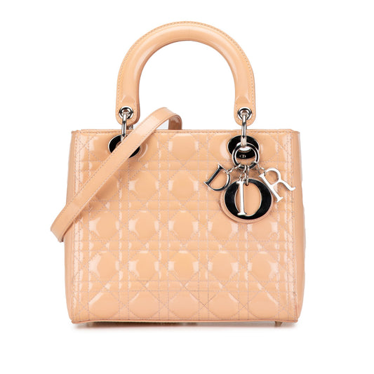 Medium Patent Cannage Lady Dior