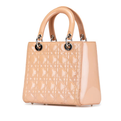 Medium Patent Cannage Lady Dior
