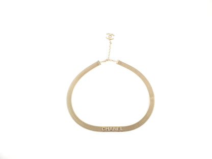 Chanel 2017 Fancy Light Gold Chain Logo Hip Belt 80
