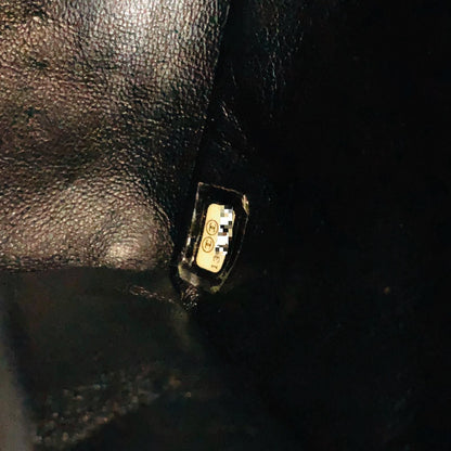 Jumbo Quilted Patent Single Flap Bag in Black with SHW