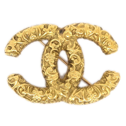 CHANEL CC Logos Brooch Gold 93A 90711