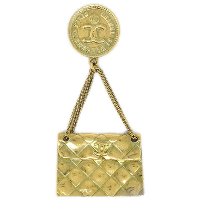 CHANEL Bag Brooch Gold 94A 60865