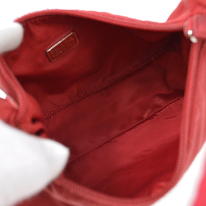 PRADA 28 Red Nylon Hobo Bag GS02301k