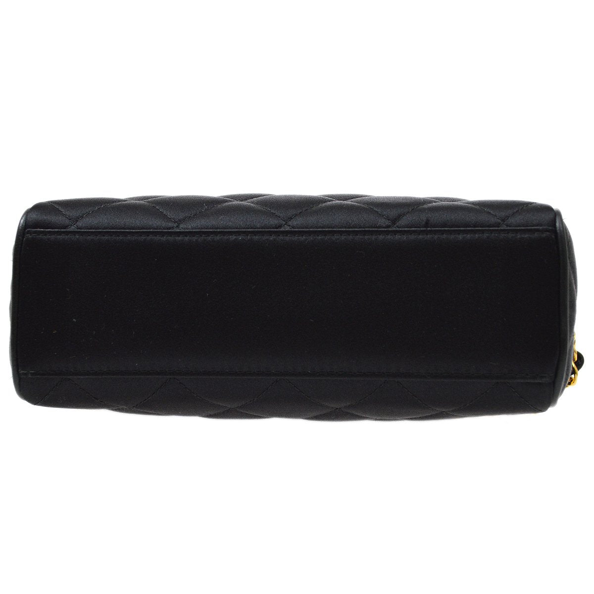 CHANEL 1994-1996 Black Satin Diamond Camera Bag Mini 82564