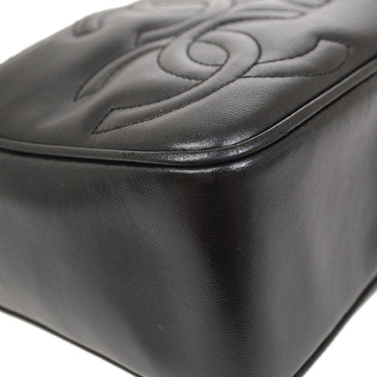 CHANEL 1994-1996 Triple CC Camera Bag Mini Black Lambskin 82561