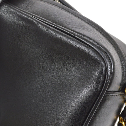 CHANEL 1994-1996 Triple CC Camera Bag Mini Black Lambskin 82561