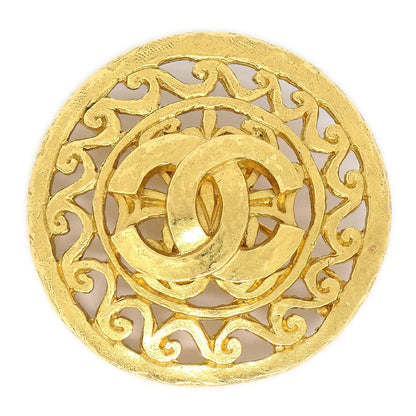 CHANEL 1996 Brooch 24k gold plate 92590