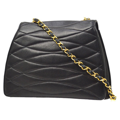 CHANEL 1989-1991 Diagonal Round Flap Shoulder Bag Small 20200