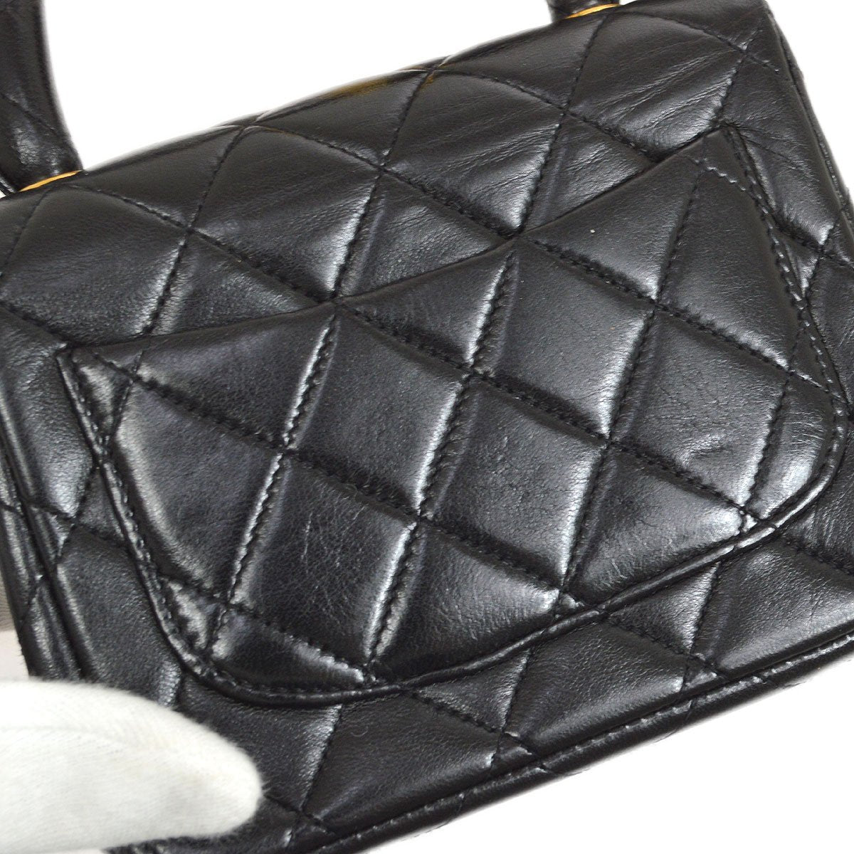 CHANEL 1994-1996 Classic Single Flap Handbags Set Black Lambskin 41841