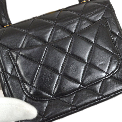 CHANEL 1994-1996 Classic Single Flap Handbags Set Black Lambskin 41841