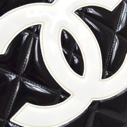 CHANEL Round Cosmetic Vanity Chain Hand Bag Black 92940